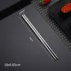 Pauzinhos de aço inoxidável 304, pauzinhos domésticos, pauzinhos de metal estilo chinês, pauzinhos de servir antiderrapantes e antiescaldantes para restaurantes e estabelecimentos de refeições
