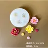 Molde de Silicona Hecho a Mano DIY Pegamento de Cristal Flor Estéreo Rosa Camelia Loto Hoja de Loto Yeso Fondant