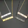 Colar Pingente Longo de Aço Inoxidável Espelhado Pingente de Joia com Logo a Laser DIY [Personalização Privada]