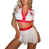 Fornecimento transfronteiriço Comércio exterior europeu e americano Lingerie sexy uniforme de enfermeira sexy para mulheres atraentes traje para cosplay de jogo terno