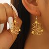 Pendientes Digitales Transfronterizos 2027 Pendientes de Estrella de Moda Pendientes de Letra de Año Nuevo Feliz Año Nuevo para Mujer