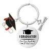 Europa y Estados Unidos llavero de acero inoxidable transfronterizo con letras regalos inspiradores de graduación para estudiantes y profesores clase de joyería