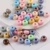 Cuentas de Ábaco Acrílicas Redondas Planas de Colores Accesorios de Materiales para Cadena de Teléfono Hecha a Mano DIY