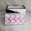 Flores Preservadas 4-5cm Rosas de Gradiente Colorido Caja de Dos Tonos Flores Personalizadas al por Mayor Deslumbrantes