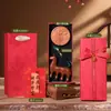 Set de Regalo Temático Rojo para Bodas para Recién Casados: Caja de Regalo Peine de Sándalo, Peine Masajeador con Cojín de Aire, Regalo Práctico para Mujeres, Recuerdo para el Cuidado de la Salud