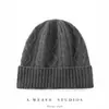 100% Cachemira Pura Sombrero de Cachemira para Mujer Estilo Otoño Nuevo Sombrero de Cachemira Cálido Estilo Casual para Exteriores Gorro de Punto Versátil