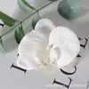 Pétalas de cabeça de flor phalaenopsis de filme artificial acessórios de flor artificial adorno de cabeça grampo de cabelo diy feito à mão decoração de casamento