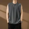 Camiseta de Marca Transfronteriza Simple de Moda para Hombre Verano Delgado Holgado Sin Mangas Chaleco Ins Cuello Redondo Casual Talla Grande Top Capa Base