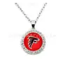 Fábrica de Origen Collar Cápsula del Tiempo NFL 32 Equipos, Colgante Redondo Incrustado con Diamantes, Admite Pedidos Mixtos