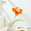 Ramo artificial de cabeza de conejo tejido a mano, adorno floral tejido con hilo, decoración de escritorio para el hogar, regalo creativo hecho a mano