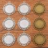 2 Cores Base Retrô Dupla Face DIY Liga Joias Acessórios Feitos à Mão Base Gema do Tempo com Diâmetro Interno 25mm