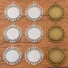 2 Colores Retro Base Doble Cara DIY Joyería de Aleación Accesorios Hechos a Mano Base de Gema del Tiempo Diámetro Interior 25mm