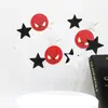 Tarjeta de decoración para pastel estrella de cinco puntas Capitán América Batman Superman alambre de estrella enchufe para insertar arreglo de postre para hornear