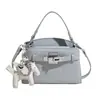 Bolsa Kelly de Mão com Padrão de Crocodilo Transfronteiriça para Mulheres Outono 2025 Nova Moda de Luxo Bolsa de Ombro Estilo Ocidental Bolsa Transversal