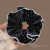 Novo modelo 2026 scrunchie de cetim preto para mulheres, elástico de cabelo de alta qualidade, elástico elegante para rabo de cavalo baixo, acessório de cabelo estilo casual
