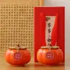 Caja de Dulces de Boda Anxinmei Caqui Ruyi Azucarero Tarro de Té Sellado Caja de Regalo Banquete de Boda Cumpleaños Luna Llena Logo de Caqui