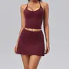Conjunto Deportivo Transfronterizo con Sensación de Piel Desnuda con Cintura, Conjunto de Yoga Anti-Exposición para Mujer, Conjunto Ajustado para Correr al Aire Libre y Fitness 2013