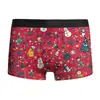 Série de Shorts, Respirável, Alta Elasticidade, Cuecas Boxer Masculinas com Estampa Personalizada