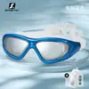 Gafas de Natación Transparentes con Marco Grande Electroplateado para Adultos Gafas de Buceo Impermeables Antivaho de Alta Definición Gafas de Buceo 9100
