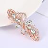 Grampo de Cabelo de Primavera Fresco e Elegante para Mulheres, Grampo de Cabelo de Cristal com Laço, Acessório de Cabelo Elegante com Strass, Acessório de Cabeça Colorido com Pedras tipo Diamante Atacado