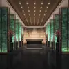 Nueva Pantalla de Vidrio de Acero Inoxidable Estilo Chino con Partición de Cristal Hueco para Vestíbulo de Hotel, Casa Club y Pantalla de Vidrio de Partición de Entrada