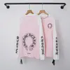 La camiseta de manga larga con estampado sánscrito y patchwork CH Chrome Hearts 26SS, nueva para primavera-verano, es un éxito en el comercio exterior transfronterizo al por mayor.