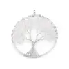 Comercio Exterior Árbol del Dinero de Piedra Natural Colorida Colgante Árbol de la Vida de Grava de Cristal Collar de Alambre Accesorios de Joyería DIY