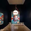Lámpara bola lámpara dormitorio mesita de noche araña modelo de diseñador habitación lámparas creativas cafetería bar mesa araña