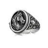 Anillo de Caballo de Plata Tailandesa Chiba para Hombre, Anillo Vintage de Alta Gama Original, Regalo del Año del Caballo del Zodiaco para Novio