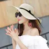 Chapéu de Palha de Aba Larga Proteção Solar Chapéu de Sol Estilo Coreano Férias na Praia Viagem Moda Chapéu de Sol Chapéu de Palha Estilo Francês