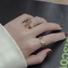 Anillo Geométrico Dongdaemun de Corea del Sur Casual Color Conservación Moda Temperamento Personalidad Lujo Ligero Nicho Dedo Índice Anillo Exquisito para Mujeres