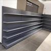 Prateleira de supermercado fábrica atacado único dupla face espessado médio gancho branco cinza novo armazenamento prateleira de exposição 6
