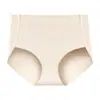 Calcinha de algodão de cintura alta com efeito de contração abdominal feminina, sem costura, jacquard, algodão Classe A, fundo antibacteriano, anti-rolamento, sem marcar o quadril