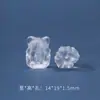 Accesorios de Cristal Blanco Piezoeléctrico Tallado de León y Zorro de Nueve Colas, Pulsera de Oso y Pixiu, Joyería Hecha a Mano Exquisita para DIY al por Mayor