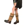 Botas Altas Apilables Otoño Botas Altas Estilo Coreano para Mujer 2026 Suela Suave Moda Mezclilla Nuevo Occidental Versátil Adelgazante