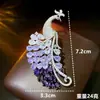 Novo Broche de Cadeado da Paz Vermelho Chinês Rosas Elegantes Acessórios para Roupas Retangular Totalmente Cravejado Animal Broche de Gola