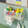 Bloco de Construção para Jardim de Infância Slot de Armazenamento na Parede Brinquedo Lego Infantil Caixa de Armazenamento de Partículas Grandes Organizador de Compartimento de Grande Capacidade Montado na Parede