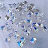 Piedras de Rhinestone para Uñas Irregulares de Fondo Puntiagudo Moonlight, Azul Deslumbrante Blanco Moonlight Corazón de Mariposa Cuadrado Gordo Decoraciones de Piedras de Rhinestone de Cristal para Uñas