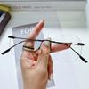 Chapeuzinho Vermelho Mesmo Estilo Óculos Sem Aro Ultraleves Modernos Elegantes Lentes Anti-azul Femininas Lentes de Perto Acabadas Disponíveis