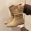 Botines Chelsea Retro Birkenstock con Aumento Oculto de Altura para Mujer Nuevo Estilo Otoño/Invierno 2026 Combinar con Faldas Botas de Plataforma Botas Ajustadas