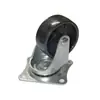 Roda PP preto claro de fábrica roda universal material PVC roda de carrinho resistente ao desgaste roda com freio rolo atacado de fábrica