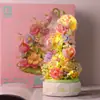 Suculento Ramo de Rosas en Maceta, Planta de Flores Eternas, Juguete Educativo de Ensamblaje, Regalo de Cumpleaños para Niña, Bloques de Construcción al por Mayor