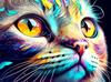 Pintura de diamantes de comercio exterior transfronterizo de Amazon, nueva pintura decorativa de animales a color, hecha a mano, con pegatinas de diamantes.
