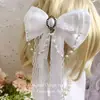 Subcultura Chica Lolita Pasador Lazo Cinta Accesorios para el Cabello de Hada Cadena de Perlas Lolita Tocado Pin Lateral Pin Superior