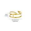 Moda europea y americana estilo ins anillo simple de acero de titanio chapado en oro de 18 quilates anillo irregular geométrico de acero inoxidable sensación de línea