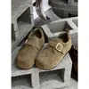 Otoño 2026 Nuevo Ante de Vaca Moda Retro Suela Gruesa Hebilla para Aumentar Altura Ligeras Casuales Zapatos Birkenstock Mujer
