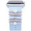 Adequado para anel decorativo de pulseira de apple watch pulseira de relógio de silicone universal apple watch anel decorativo de contas de arroz