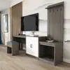 Mueble de TV para hotel, mueble para equipaje, mesa especial para casas de huéspedes, juego completo de dormitorio con mesa larga y mueble de TV para habitaciones estándar