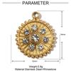 Colgante de acero de titanio con forma de ojo geométrico europeo y americano, colgante de acero inoxidable con forma de luna de amor para mujer, colgante de collar con forma de palma de elefante