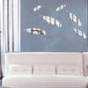 JM190 Espejo Acrílico Pluma Impermeable Autoadhesivo Pegatinas de Pared 3D Estéreo Fondo de Pared para TV Espejo Decorativo Pegatinas de Pared